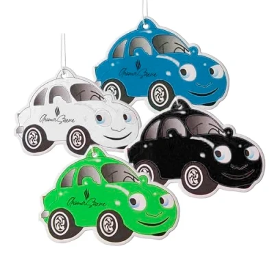 Image of Aroma Serene Car Air Freshener, Fun Original Shaped Freshener with Unique Traditional Fragrances, Longlasting Cardboard Perfume Scents, Hanging Accessories (Assorted)