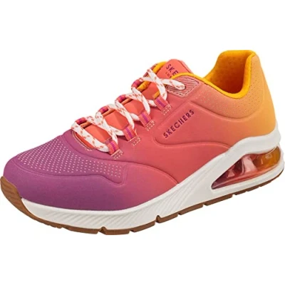 Image of Skechers UNO 2 Ombre Away Women,Ladies Trainers,Low Shoe,lace up,Street Shoe,Sneaker,Casual Shoe,Wedge Heels,Width: Regular,Removable Insole,Pink,38 EU / 5 UK