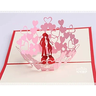 Image of KUNSTIFY 3D Pop Up Card, Love Kiss