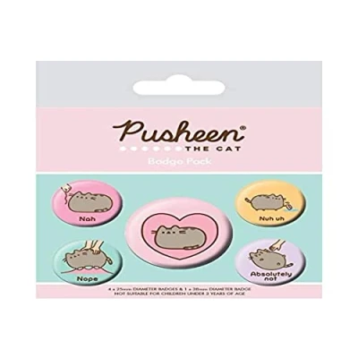 Image of Pyramid Pusheen The Cat Youth Pin Set Badge Pack One Size 35671934FF
