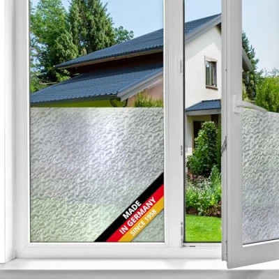 Image of d c fix Fensterfolie static Premium Snow UV Sichtschutz beidseitig blickdicht statisch selbsthaftend Folie für Bad Fenster, Küche, Glastür Milchglasfolie Sichtschutzfolie Glasfolie 45 cm x 1,5 m