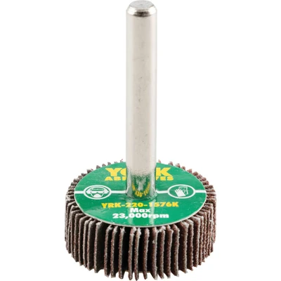 Image of York 30 X 10MM Flap Wheels Aluminium Oxide 6.0MM Shaft P120