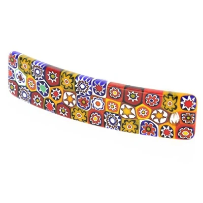 Image of GlassOfVenice Murano Glass Color Splash Millefiori Hair Clip