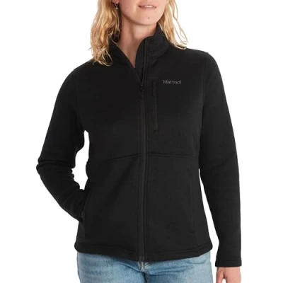 Image of Marmot Women Drop Line Jacket, Warm Fleece Full Zip Breathable, Wind Resistant Body Warmer