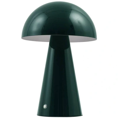 Image of Lindby LED rechargeable table lamp Nevijo, green, Ø20 cm, USB, dimmable