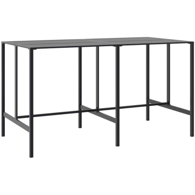 Image of vidaXL Bar Table Black 200x100x110 cm Powder coated Steel