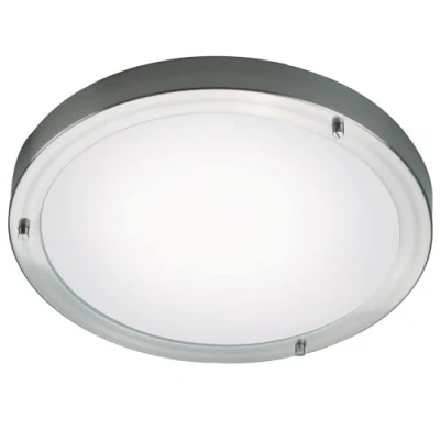 Image of Nordlux Ancona Maxi E27 Ceiling Light Brushed Steel Indoor Homeware Lighting Décor 220 240V IP44 43 Class 1 (Earth Contact)