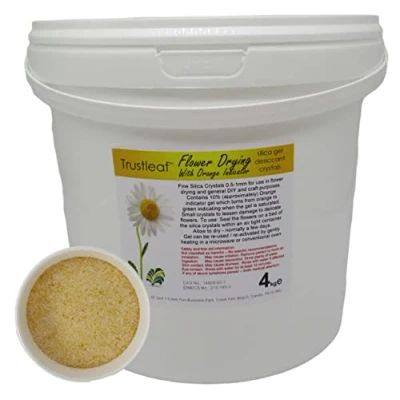 Image of Trustleaf 4kg / 8.8lbs TUB Flower Drying Silica Gel Grains with Orange Indicator 0.5 1mm (4kg f Oi)