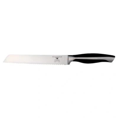 Image of Rockingham Forge Essentials 5500 Series Bread Knife with Black POM Handles, Stainless Steel Blade, 8