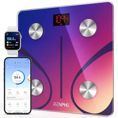 Image of RENPHO Bathroom Scales, Digital Scales for Body Weight with High Precision Sensors, Bluetooth Weighing Composition Monitors App, Elis 1