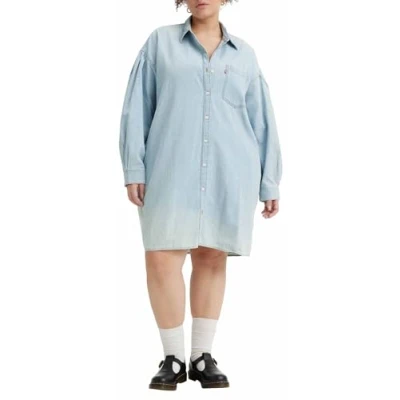 Image of Levi&#039;s Plus NOLA Shirt dress lightblue denim, Women&#039;s, Size: 22/24, Light blue denim