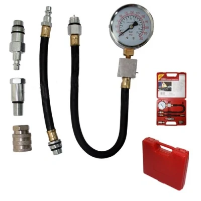Image of NEW AUTOMOTIVE PETROL ENGINE COMPRESSION TESTER KIT VALVE TIMING GAUGE PRO CYLINDER FOR ENGINE,CYLINDER AUTOMOBILE PRESSURE TEST