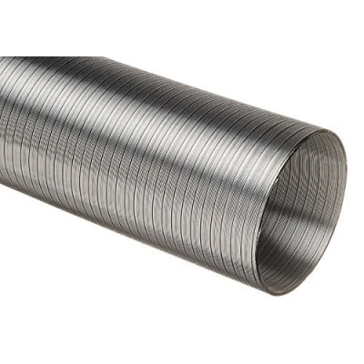 Image of NaplesUK Aluminium Semi Rigid Flexible Duct Hose for 100mm Kitchen Cooker Hood Ducting 3.0 Metre Length 102mm Diameter