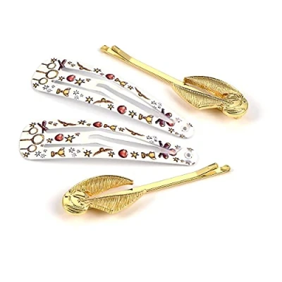 Image of Official Harry Potter Golden Snitch Hair Clip Set by The Carat Shop