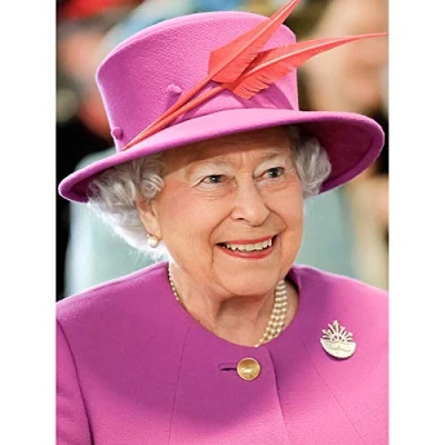 Image of Rouse Portrait Queen Elizabeth II England Photo Art Print Canvas Premium Wall Decor Poster Mural