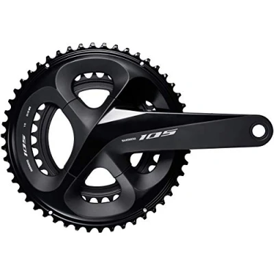Image of Shimano 105 FC R7000 double chainset, HollowTech II 175 mm 52 / 36T, black