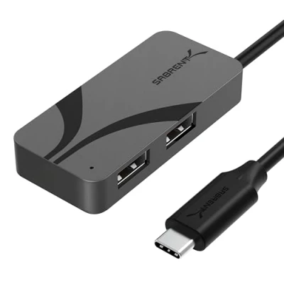 Image of SABRENT USB C 3 Port Hub with PD 3.0, 1 5Gbps A Port, 2 480Mbps Ports, 100W Power Delivery for Laptops, Steam Deck, ROG Ally, Tablets &amp; Phones (HB C4WP)