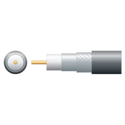Image of 100m Reel RG6 75 Ohms Foam Filled Coaxial Cable Aluminium Braid Black