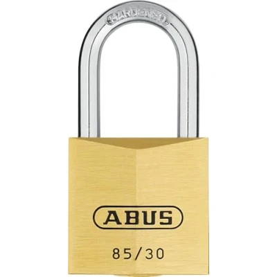 Image of ABUS padlock brass 85/30HB24 with high shackle for cellar doors, sheds and much more weatherproof hardened steel security level 5