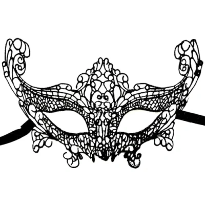 Image of Black Lace Masquerade Halloween Carnival Fancy Dress Party Eye Mask (Choose) (Black Venitian)