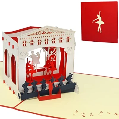 Image of Lin 17390 3D Pop Up Card with Envelope