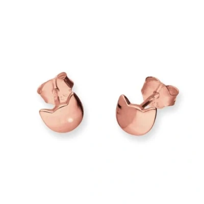 Image of Rose Gold Dipped Sterling Silver Cat Head Stud Earrings