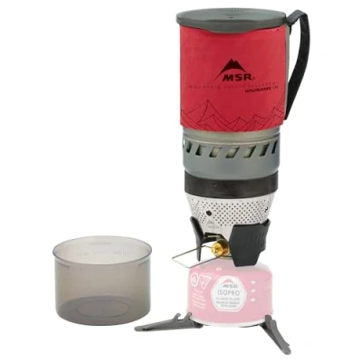 Image of MSR WindBurner Personal Windproof Camping and Backpacking Stove System, Red