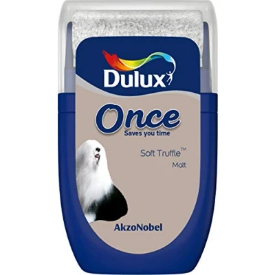 Image of Dulux Once Tester Paint Soft Truffle 30ML