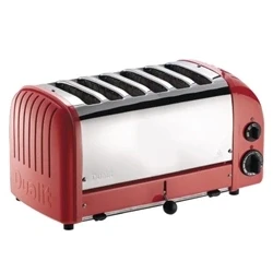 Image of Dualit Classic Vario AWS Red 6 Slot Toaster