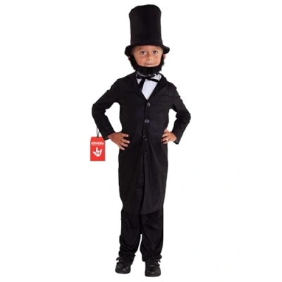 Image of Morph Abraham Lincoln Costume for Kids, Boys, Kids S