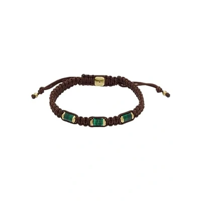 Image of Fossil men&#039;s component bracelet All Stacked Up malachite green, JF04563710