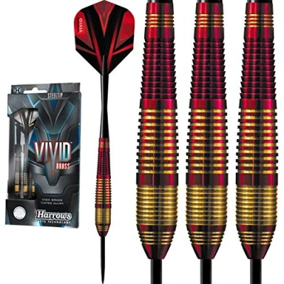 Image of Harrows Vivid Darts Steel Tip Brass Red 22g