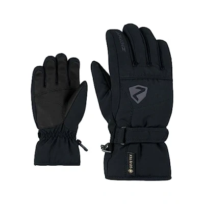 Image of Ziener Children&#039;s Lago GTX Glove Junior Ski Gloves/Winter Sports, Waterproof, Breathable, Black, 6, Black
