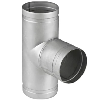 Image of Ducting Pipe T Piece Connector Metal Tee Joint Aluminium Ventilation Tube Hose (100mm/4)