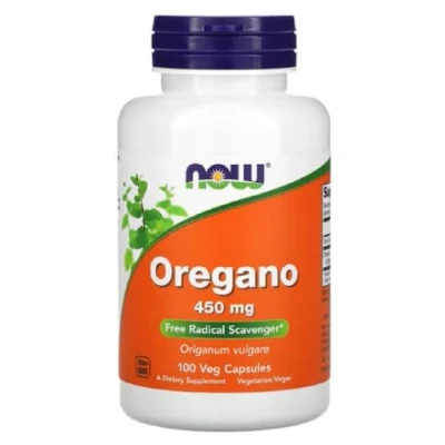 Image of Now Foods Oregano 450mg Immune and Digestive Support 100 Veg Capsules