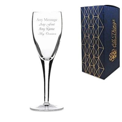 Image of Personalised Engraved 160ml Michelangelo Champagne Flute Gift Box Wedding Birthday Christmas