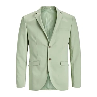 Image of JACK &amp; JONES Men&#039;s Jprfranco Blazer Noos Suit Jacket, Celadon Green/Fit:Super Slim fit, 36R