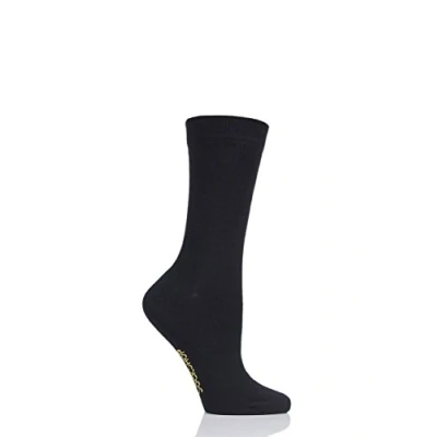 Image of 1 Pair Back In Black Colour Burst Bamboo Socks with Smooth Toe Seams Ladies 4 8 SOCKSHOP