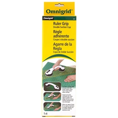 Image of Dritz 2229 Omnigrid Double Suction Cup Ruler Grip White, 1