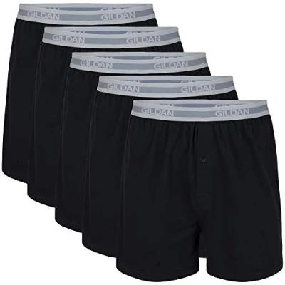 Image of Gildan Men&#039;s Underwear Boxers, Multipack Briefs, Black (5 Pack), XXL (Pack of 5)
