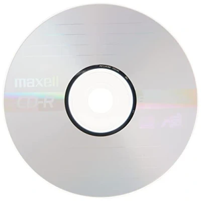Image of Maxell MAX648250, Branded CD Recordable Media Noise free Playback CDs 700Mb Storage 2x to 48x, Write Speed with 80 min Blank CDs, &amp; Reusable Spindle Case Holder 50 Pk, Silver