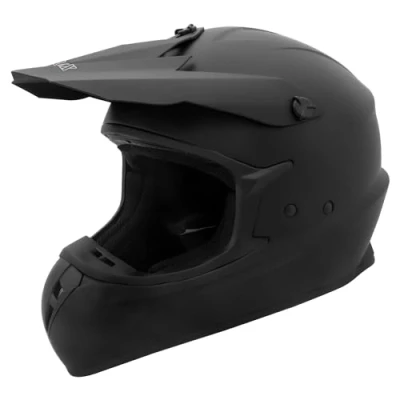 Image of Zorax Matt Black XL (61cm) ZOR X305 Dual Sport Motorbike Motocross Helmet ECE 2206 Approved Dirt Bike MX Crash