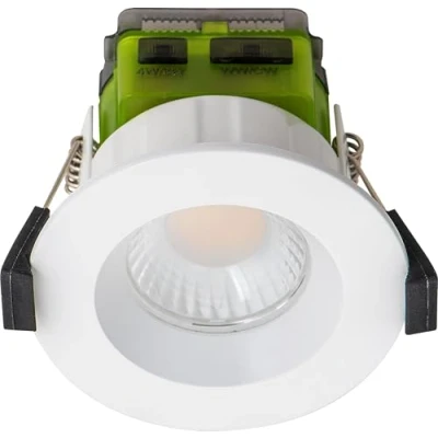 Image of Luceco Flat Light Mk2 Power Change and Colour Temperature Downlight, 4W/6W, 3000K Dim2Warm, IP65 Rated, White, 32