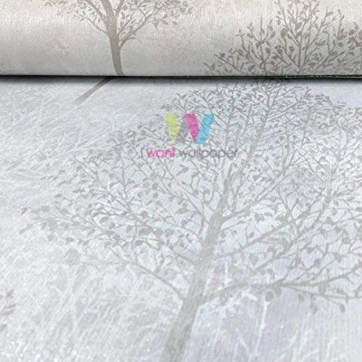Image of Arthouse Wonderland Tree Pattern Wallpaper Silhouette Forest Stripe Glitter Motif (Natural 256702)