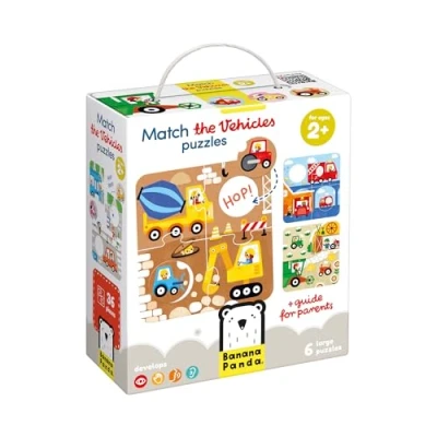 Image of Banana Panda Puzzle Find the Same Vehicle 2+