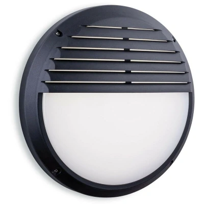 Image of Luca Outdoor Integrated LED Bulkheads Round Black IP65