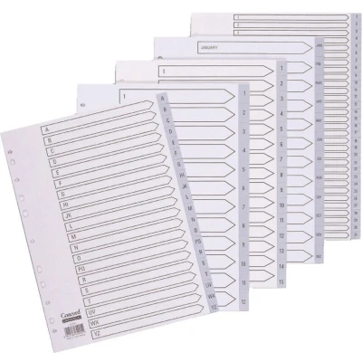 Image of Concord 15 Part 1 Index Polypropylene A4 Grey 62605