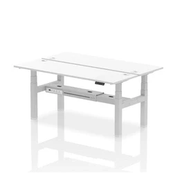 Image of Air B2B 1800x600mm Height Adjustable 2P Bench Desk CP White/Silver