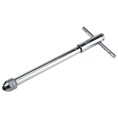 Image of Kuuleyn Ratcheting Tap Handle, Adjustable T bar Handle Ratchet Wrench M3 M8 &amp; M5 M12 for Die Set(M5 M12Long)
