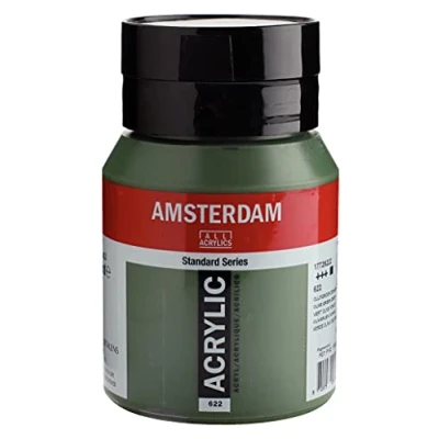 Image of Amsterdam Standard Series Acrylic Jar 500 ml Olive Green Deep 622 (17726222)